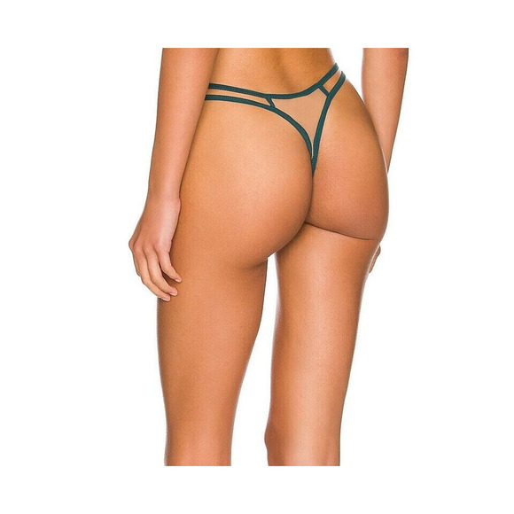 Thistle and Spire Haze Thong Womens 3X Emerald Butterscotch Sheer Revolve - Picture 2 of 9